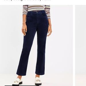 Loft curvy straight black pinwale corduroy pants size 28/6